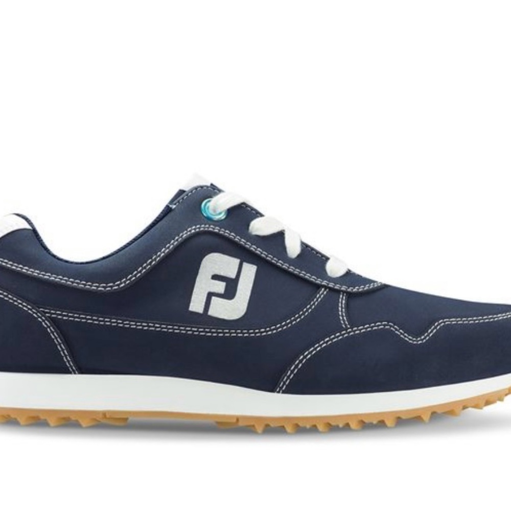 Women's FootJoy Sport Retro Blue and White Golf Shoes. Size 7 - Picture 2 of 7